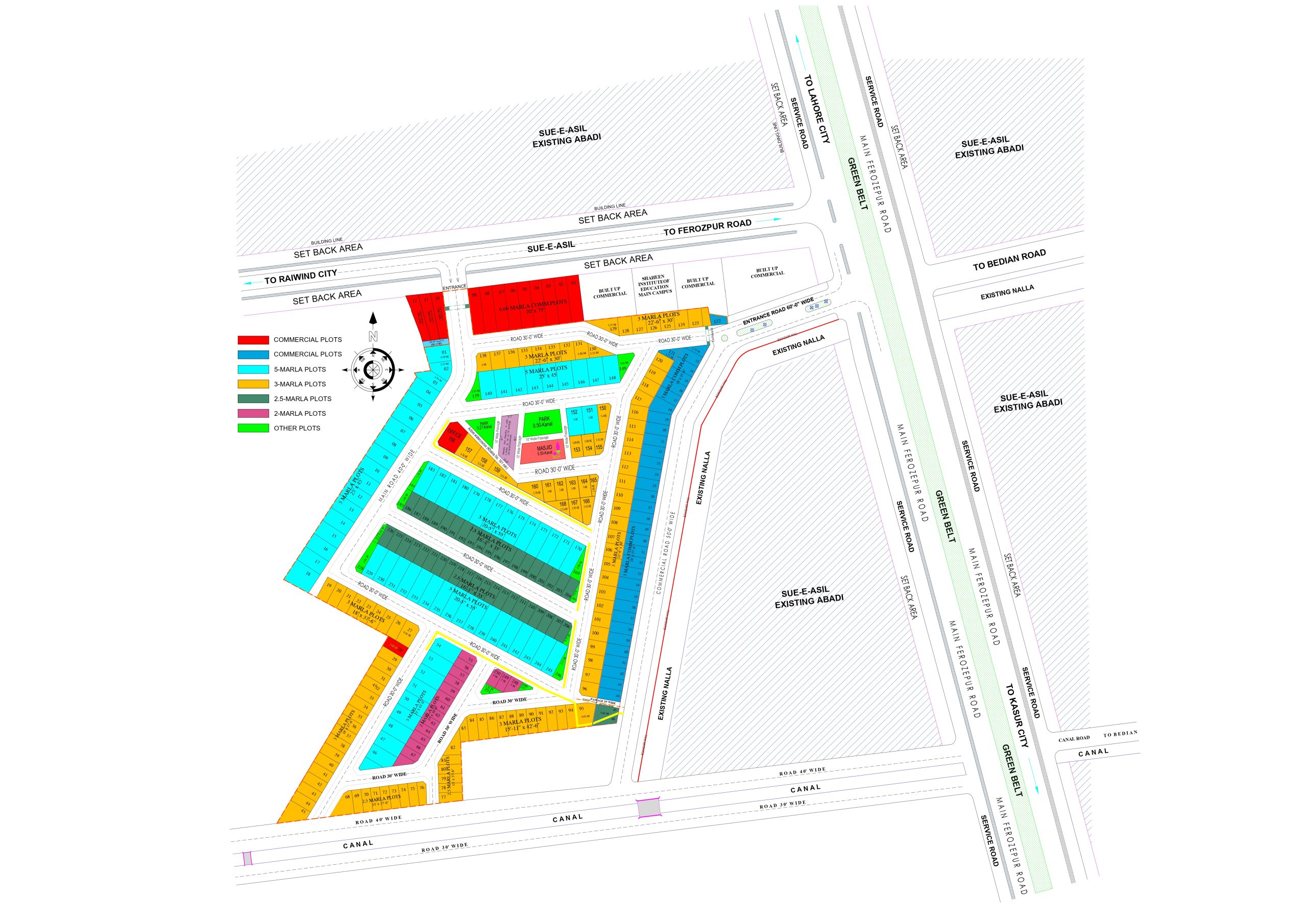 Apna Ghar Lahore Master Plan Map Layout